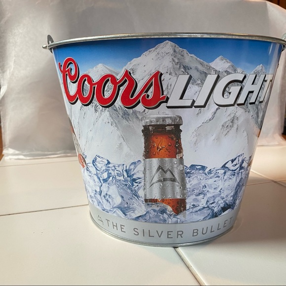 Coors Light Beer Ice Bucket — Stainless Steel — The Silver Bullet — NEW - Picture 1 of 6